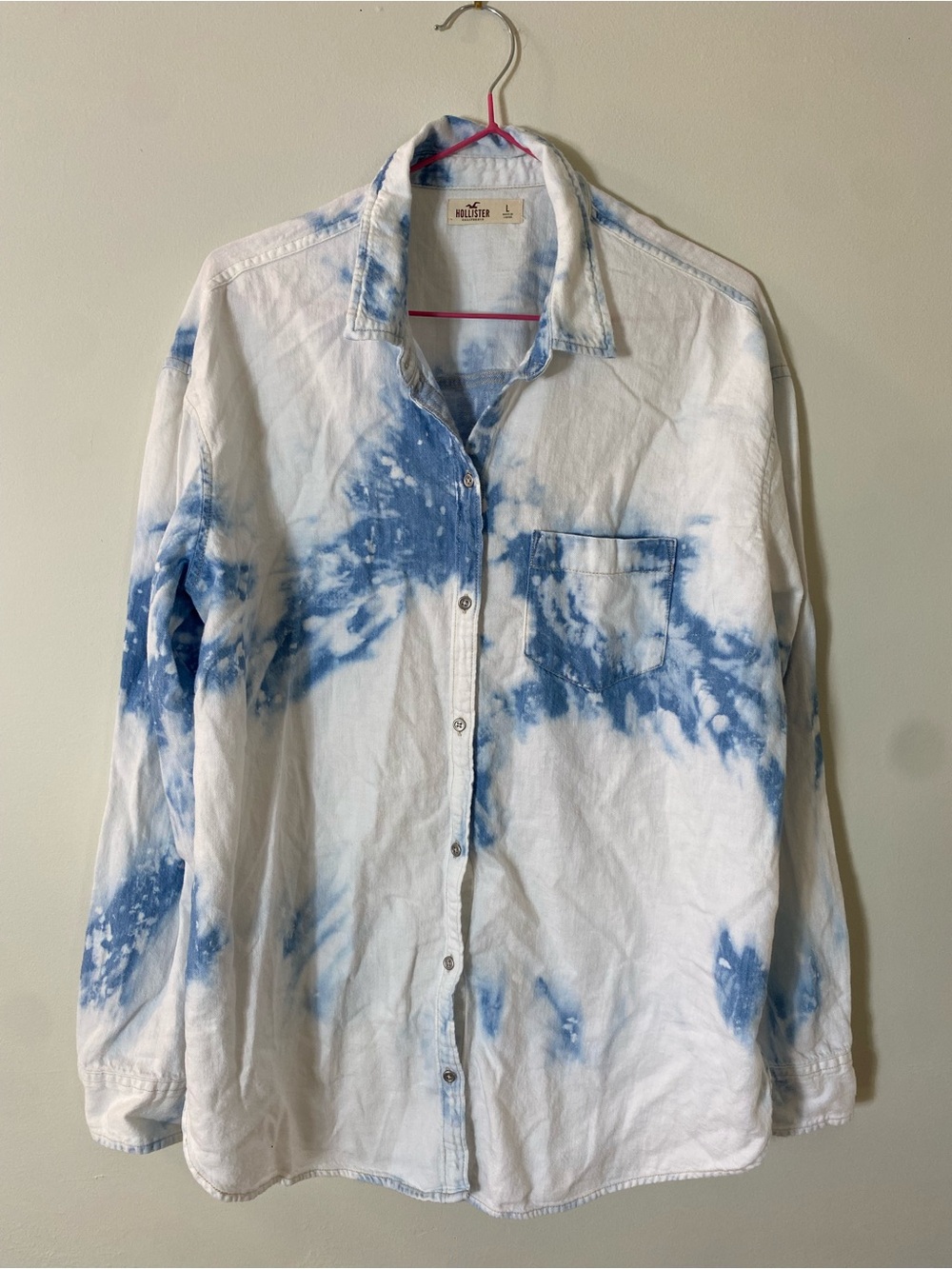 Hollister Women’s Button Up Tie Dye 100% Cotton